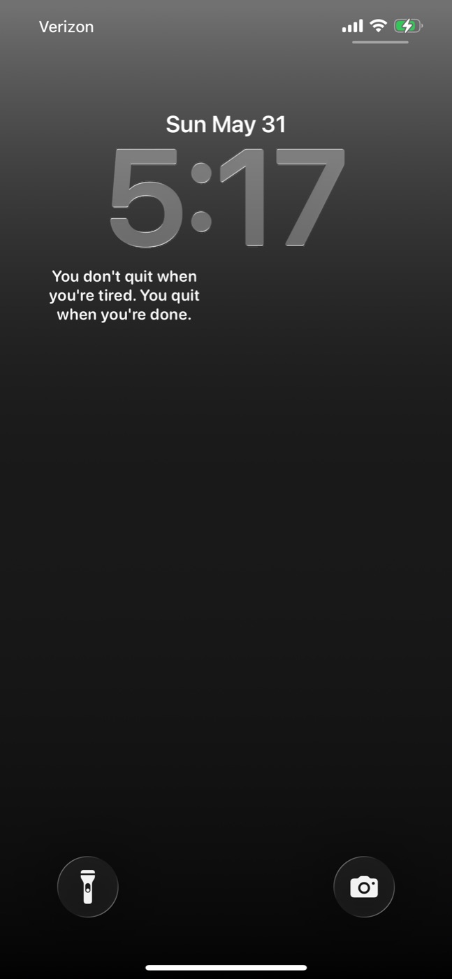 iPhone Lock Screen widget showing Become Signals